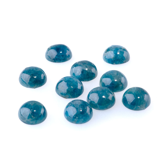 Blue Apatite 10mm A Grade Coin Cabochon