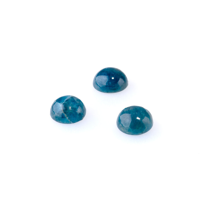 Blue Apatite 10mm A Grade Coin Cabochon