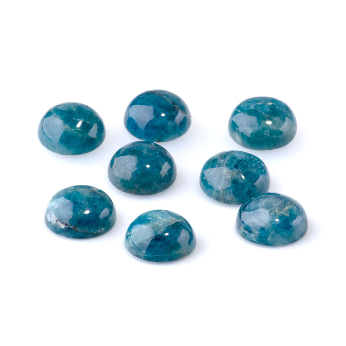 Blue Apatite 12mm A Grade Coin Cabochon