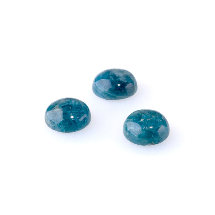 Blue Apatite 12mm A Grade Coin Cabochon