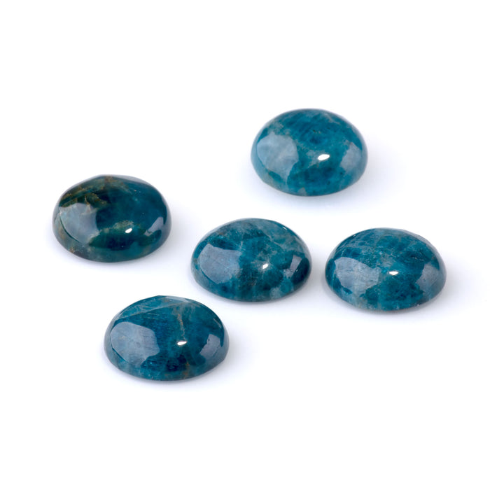 Blue Apatite 15mm A Grade Coin Cabochon