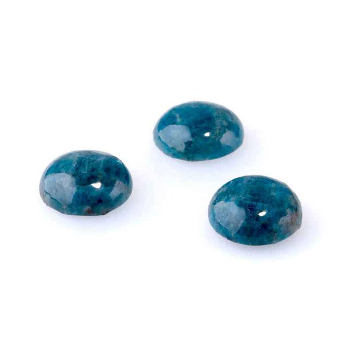 Blue Apatite 15mm A Grade Coin Cabochon