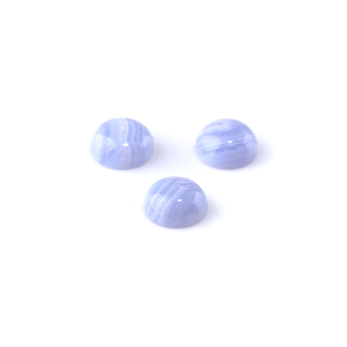 Blue Lace Agate 12mm A Grade Coin Cabochon