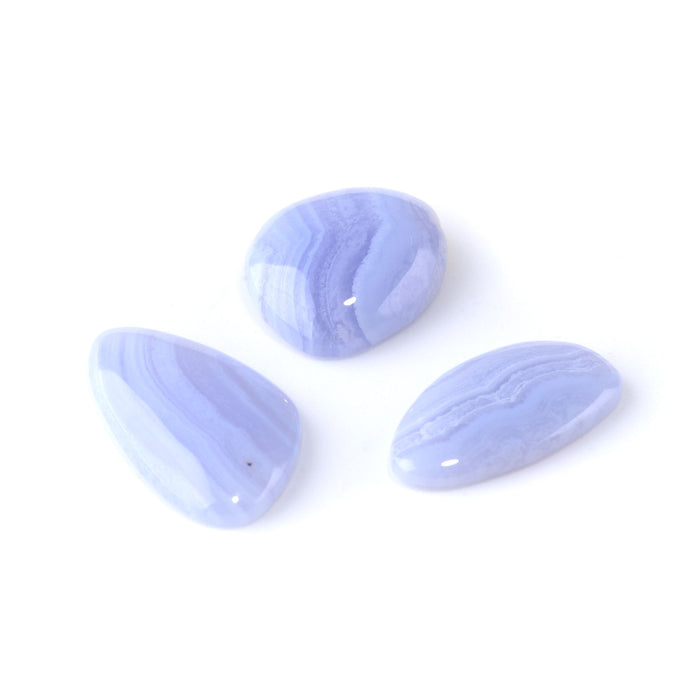 Blue Lace Agate 15-18x21-34mm AAA Grade Small Free Form Cabochon
