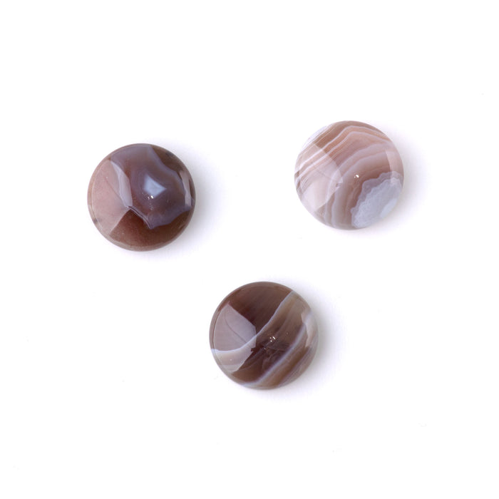 Botswana Agate 12mm A Grade Coin Cabochon
