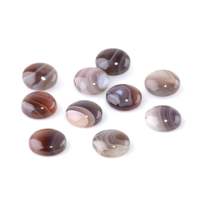 Botswana Agate 12mm A Grade Coin Cabochon