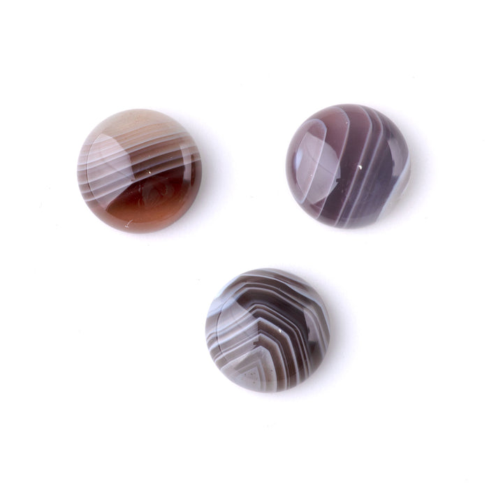 Botswana Agate 14mm A Grade Coin Cabochon