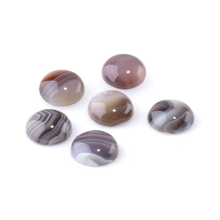 Botswana Agate 14mm A Grade Coin Cabochon