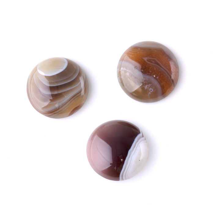Botswana Agate 16mm A Grade Coin Cabochon