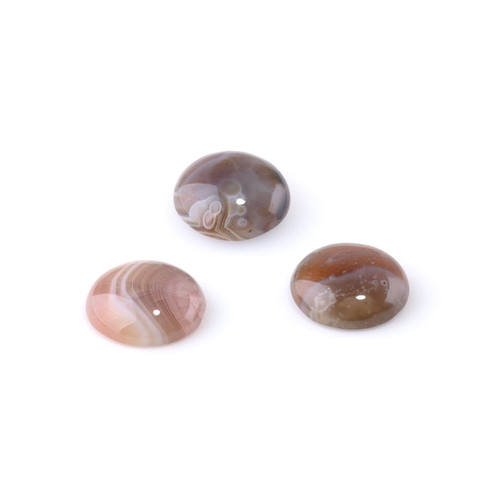Botswana Agate 16mm A Grade Coin Cabochon