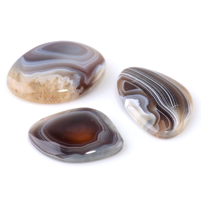 Botswana Agate 23-33x35-53mm AAA Grade Large Free Form Cabochon