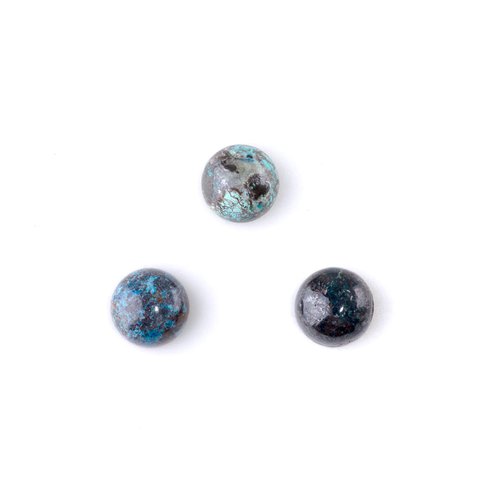 Chrysocolla 10mm A Grade Coin Cabochon
