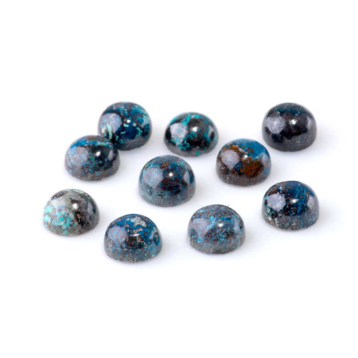 Chrysocolla 10mm A Grade Coin Cabochon