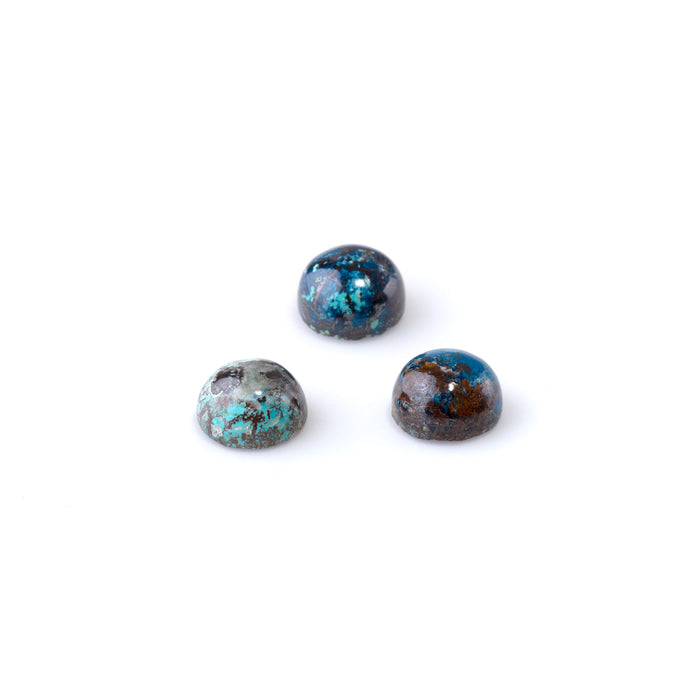 Chrysocolla 10mm A Grade Coin Cabochon