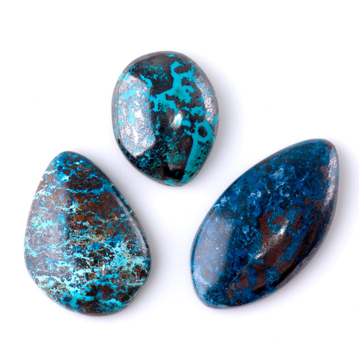 Chrysocolla 15-21x24-36mm AAA Grade Medium Free Form Cabochon