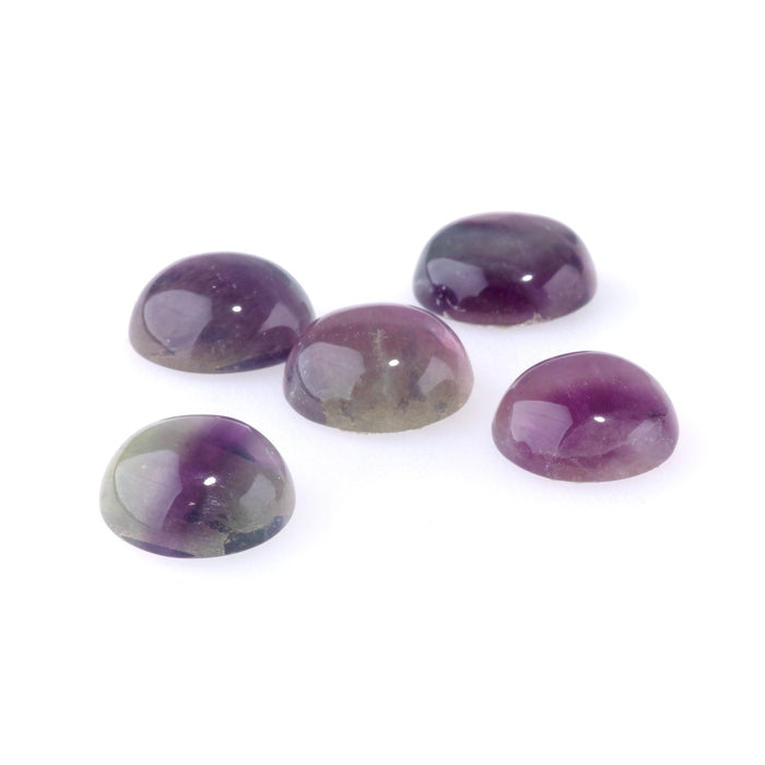 Fluorite 12mm AAA Grade Coin Cabochon