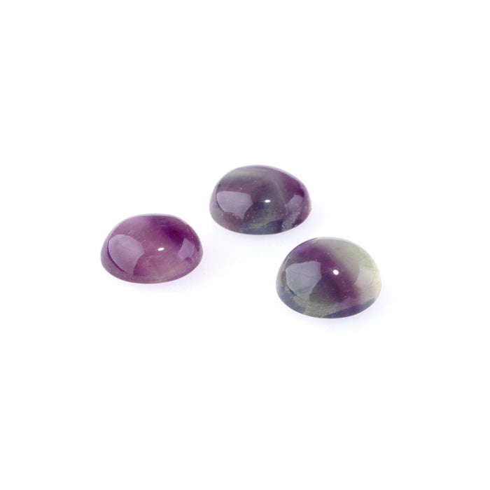 Fluorite 12mm AAA Grade Coin Cabochon
