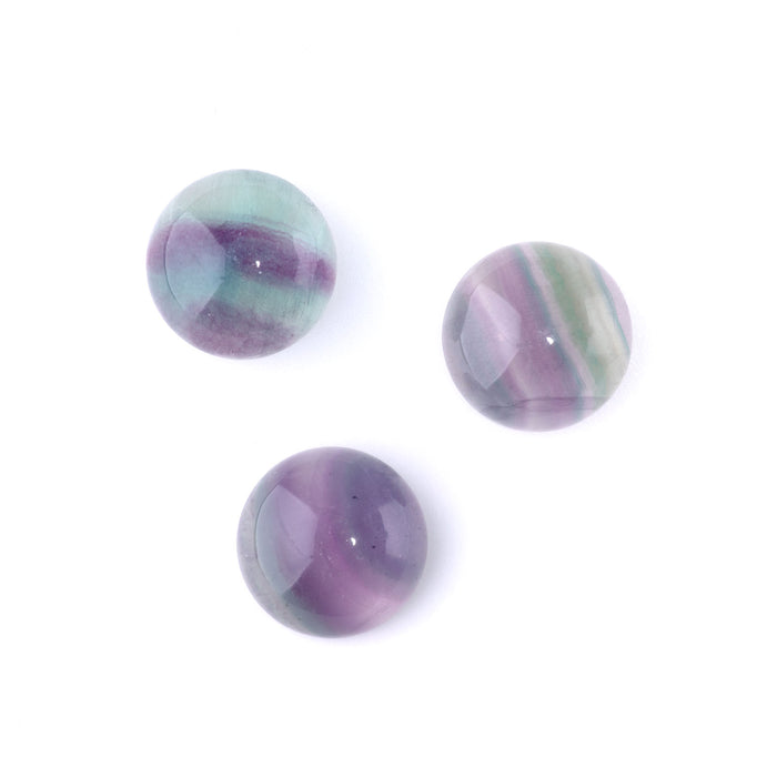 Fluorite 15mm AAA Grade Coin Cabochon