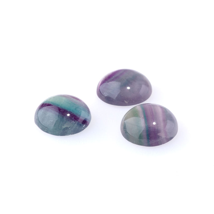 Fluorite 15mm AAA Grade Coin Cabochon