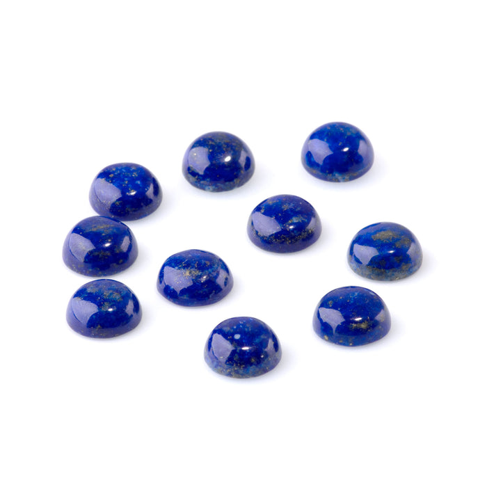 Lapis 10mm AAA Grade Coin Cabochon