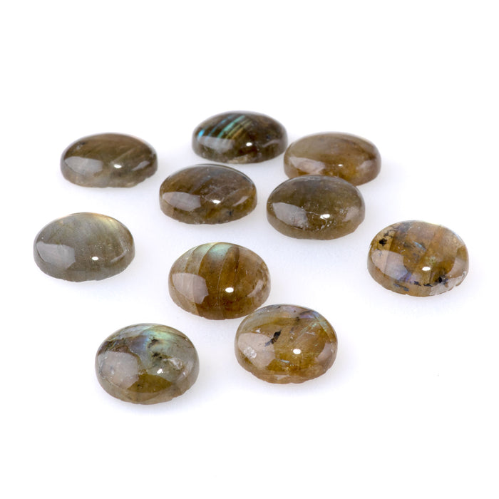 Labradorite 12mm A Grade Coin Cabochon