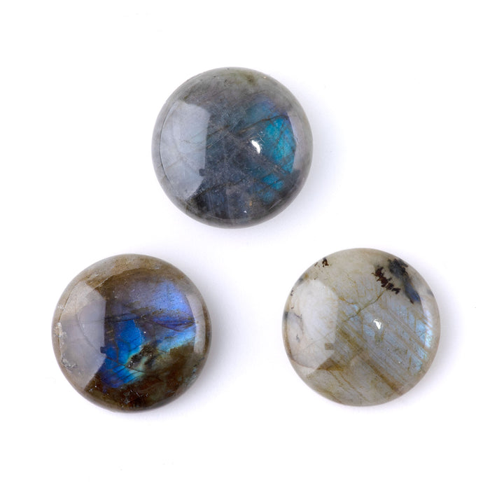 Labradorite 20mm AAA Grade Coin Cabochon