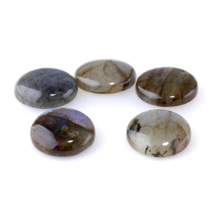 Labradorite 20mm AAA Grade Coin Cabochon