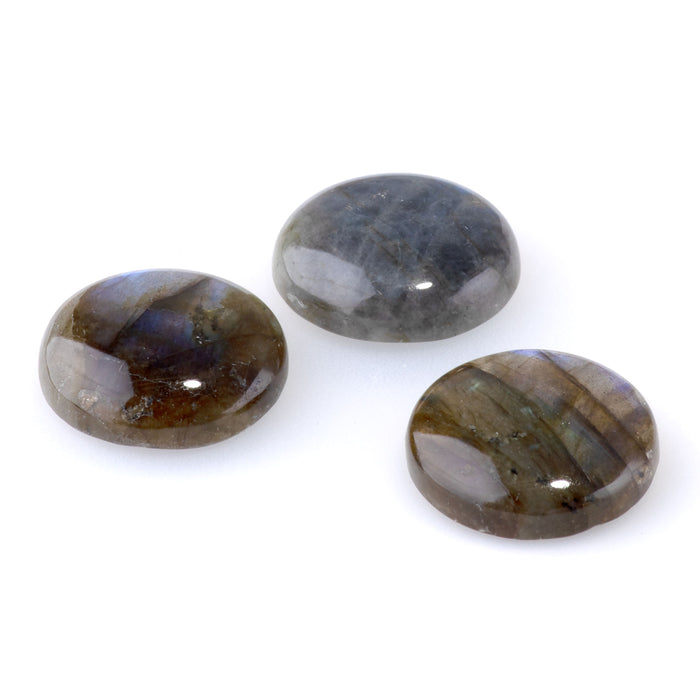 Labradorite 20mm AAA Grade Coin Cabochon
