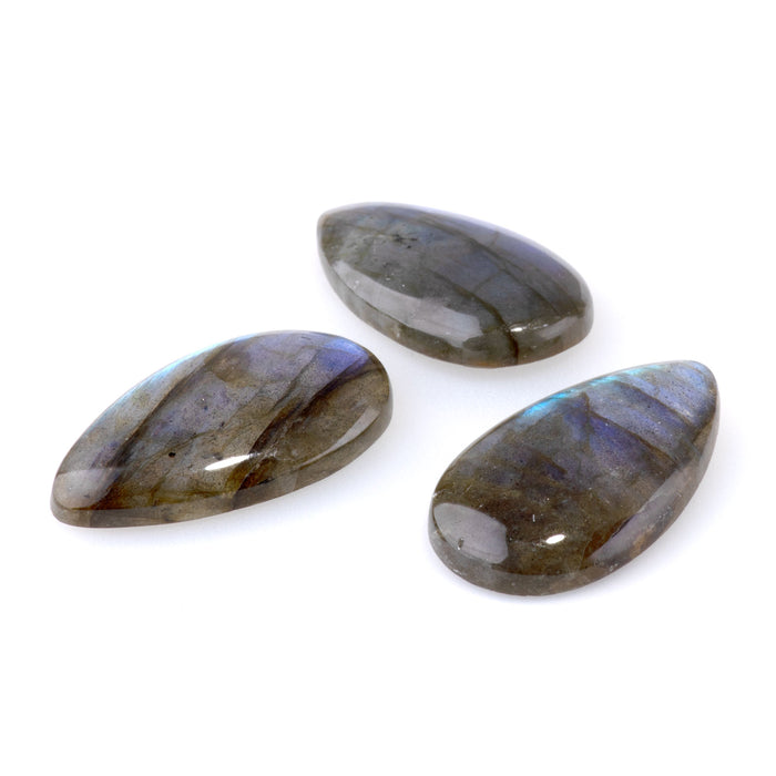 Labradorite 20x35mm AAAAA Grade Pear Cabochon