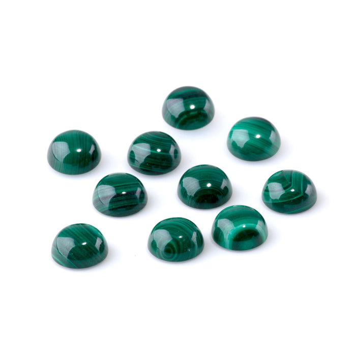Malachite 10mm A Grade Coin Cabochon
