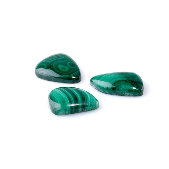 Malachite 12-17x16-21mm A Grade Small Free Form Cabochon