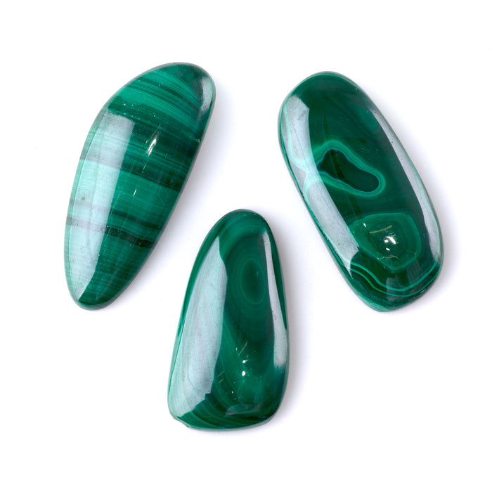 Malachite 12-17x22-33mm A Grade Medium Free Form Cabochon