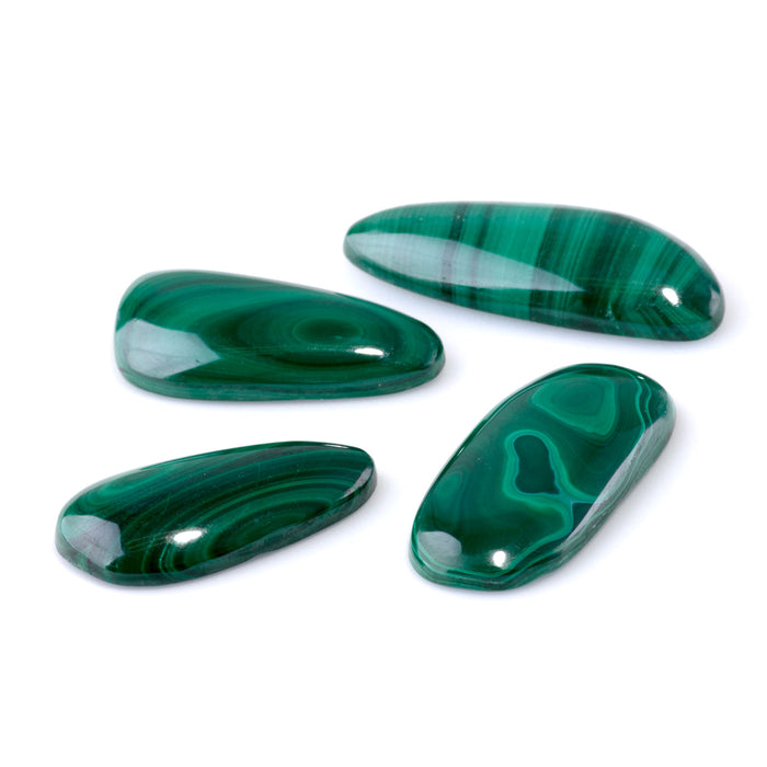Malachite 12-17x22-33mm A Grade Medium Free Form Cabochon