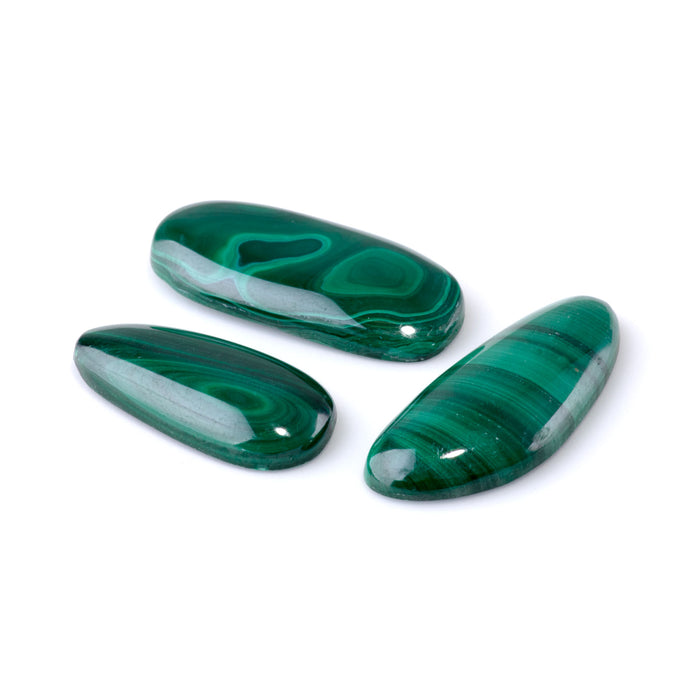 Malachite 12-17x22-33mm A Grade Medium Free Form Cabochon