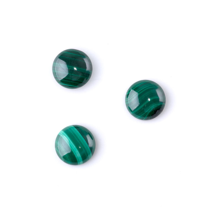 Malachite 12mm AAA Grade Coin Cabochon