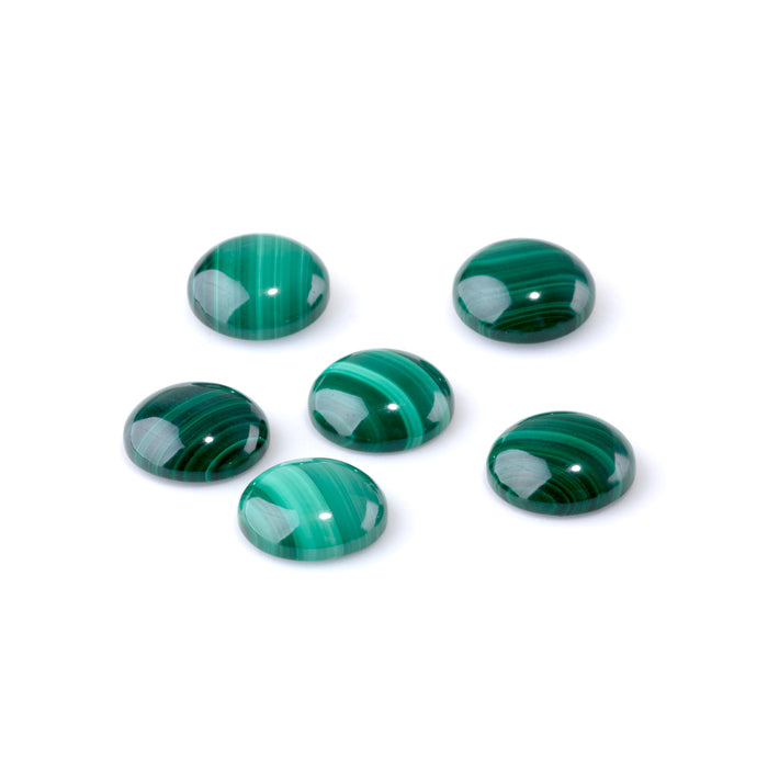 Malachite 12mm AAA Grade Coin Cabochon