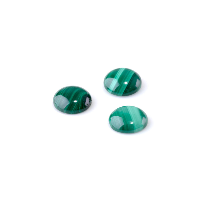 Malachite 12mm AAA Grade Coin Cabochon