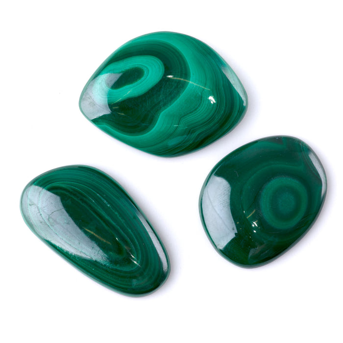 Malachite 15-22x23-33mm AAA Grade Medium Free Form Cabochon
