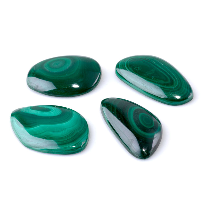 Malachite 15-22x23-33mm AAA Grade Medium Free Form Cabochon