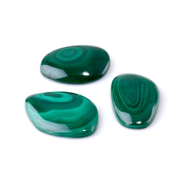Malachite 15-22x23-33mm AAA Grade Medium Free Form Cabochon