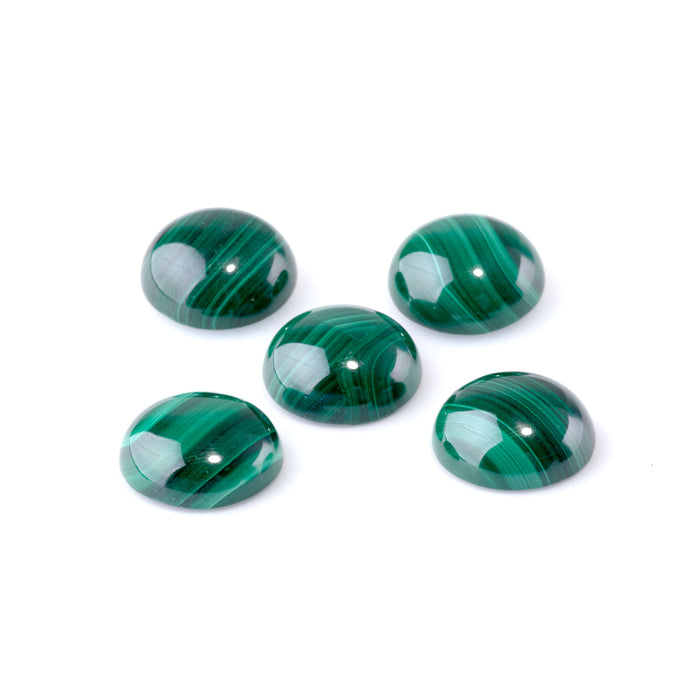 Malachite 15mm AAA Grade Coin Cabochon