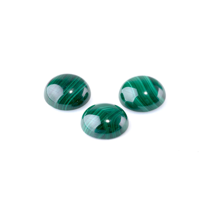 Malachite 15mm AAA Grade Coin Cabochon