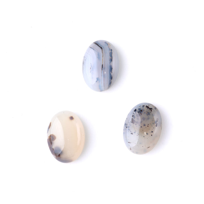 Montana Moss Agate 10x14mm A Grade Oval Cabochon