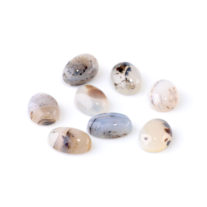 Montana Moss Agate 10x14mm A Grade Oval Cabochon