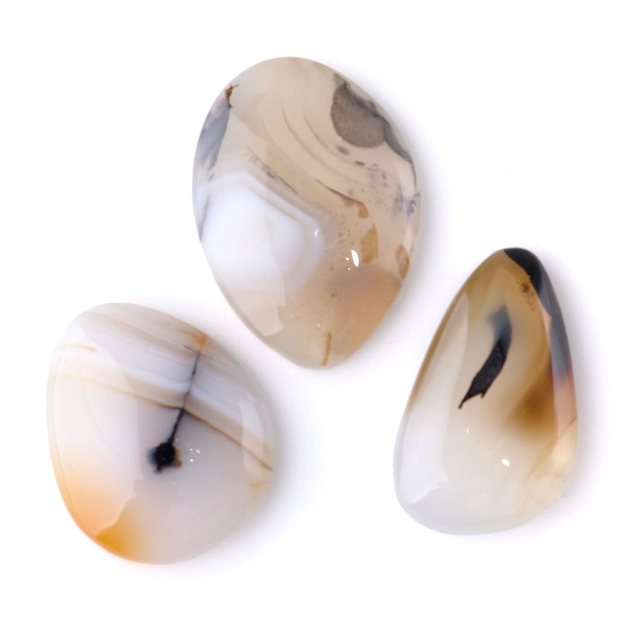 Montana Moss Agate 15-21x24-27mm AAA Grade Small Free Form Cabochon