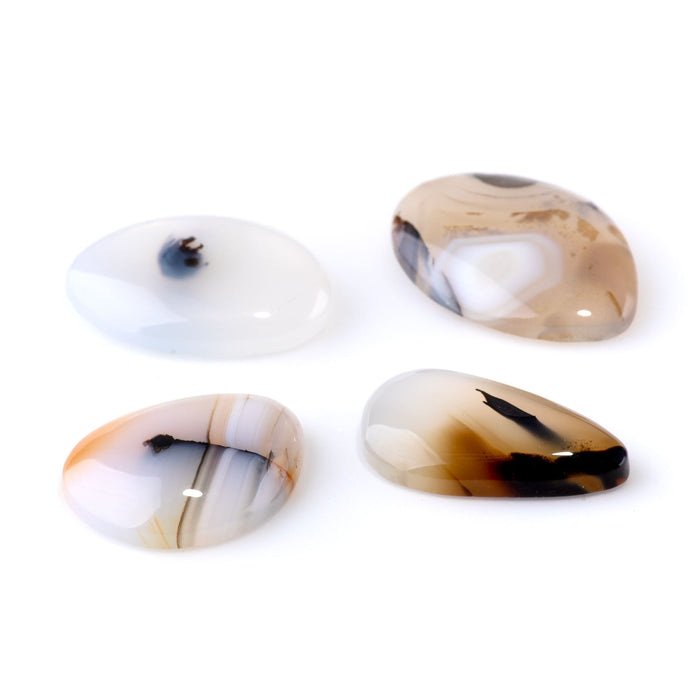 Montana Moss Agate 15-21x24-27mm AAA Grade Small Free Form Cabochon