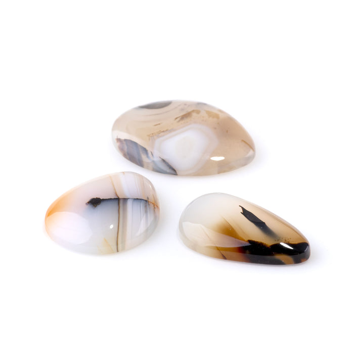 Montana Moss Agate 15-21x24-27mm AAA Grade Small Free Form Cabochon