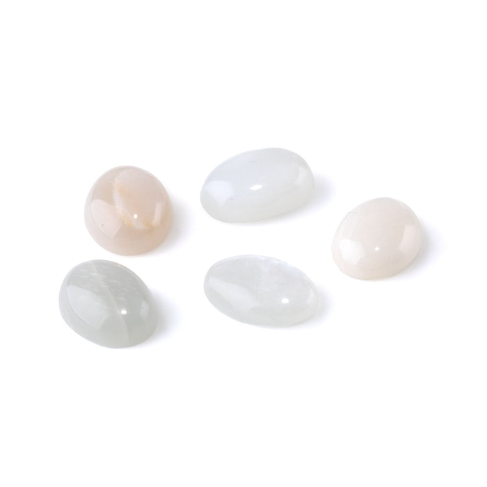 White Moonstone 12x16mm Oval Cabochon