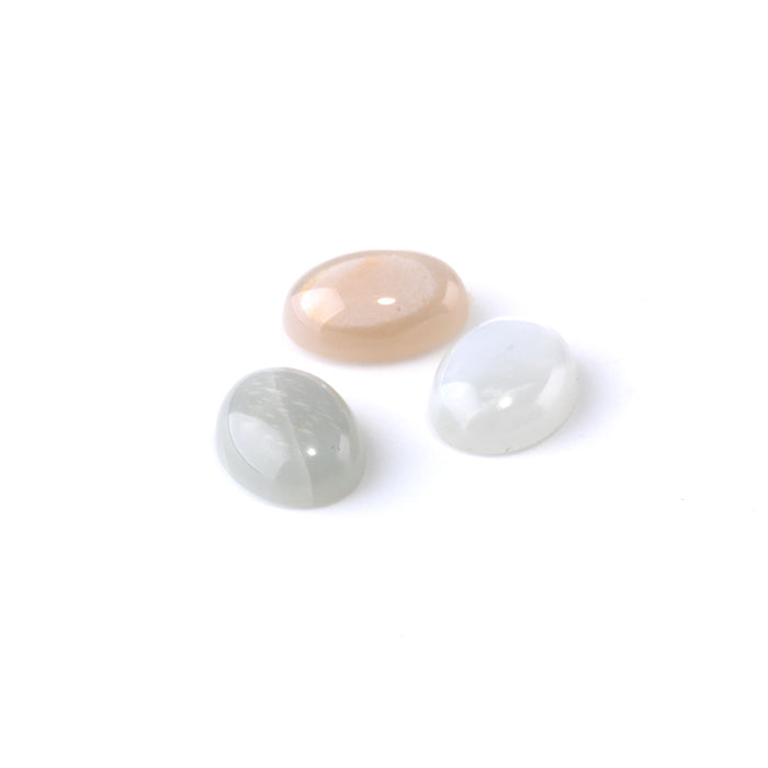 White Moonstone 12x16mm Oval Cabochon