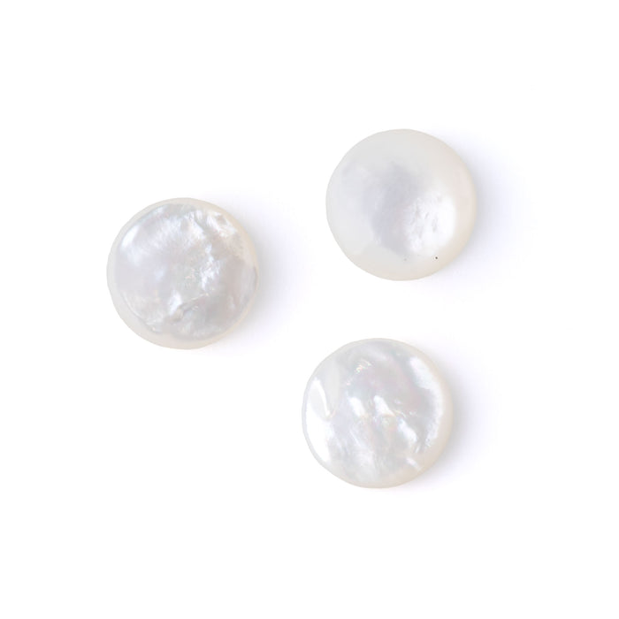 Mother of Pearl 15mm A Grade Coin Cabochon